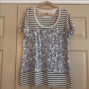 Tory Burch short sleeve top. 100% cotton